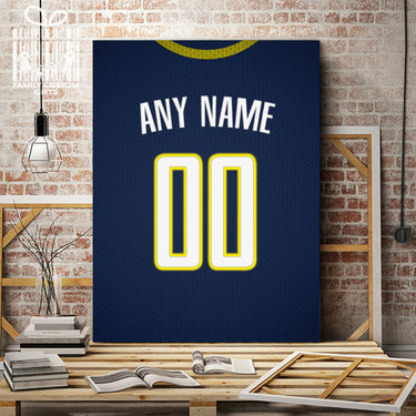 Indiana Jersey Custom Canvas Print Wall Art for Boy Girl Men Women Basketball Personalized Canvas Art